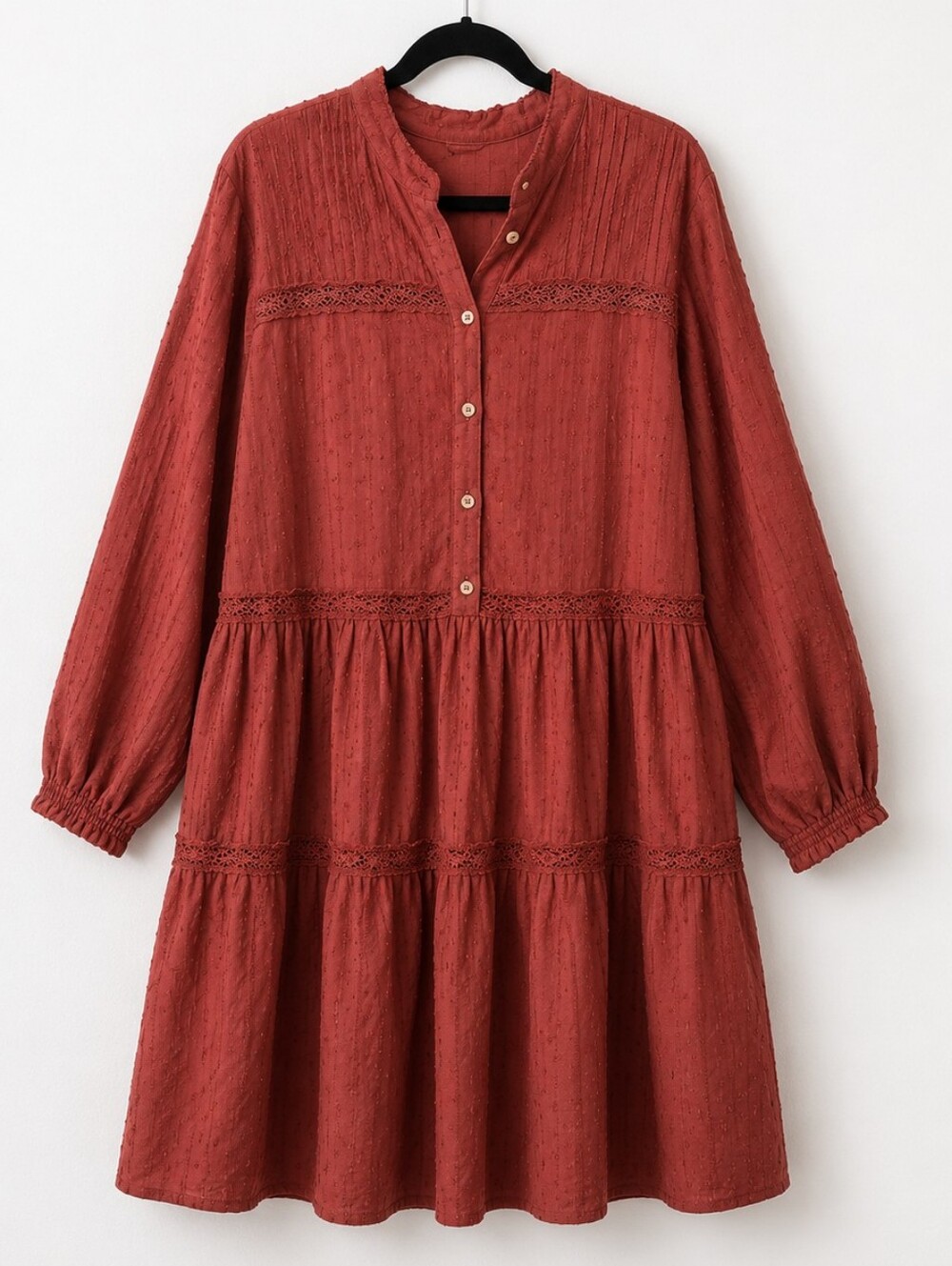 Pilcro Rust-Tone Eyelet Button Top - Picture 2 of 4